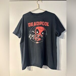 Marvel Deadpool Funko Pop Graphic T-Shirt Black Comic Tee Men’s L